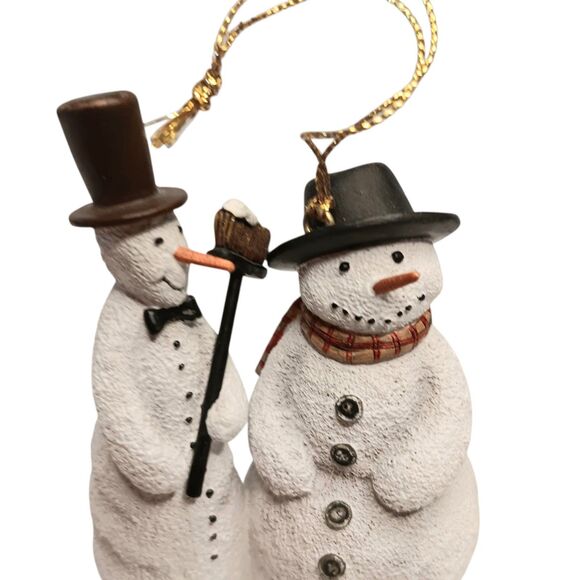 VTG 1999 Lang And Wise Snowmen Ornament "On Our Way" By Anna Krajewski With Box - Picture 7 of 14